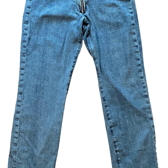 Good American High Waist Corset Zip Front High Rise Jeans Size 4/27 Blue Denim - Picture 3 of 14